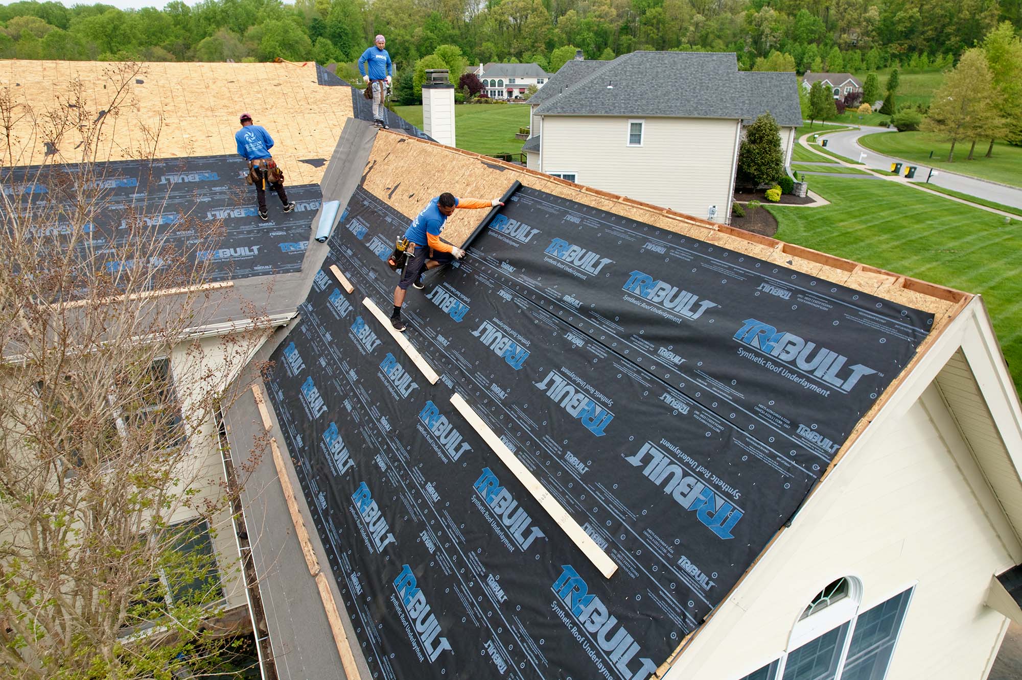 Hail and Wind Storm Damage Repairs in Progress