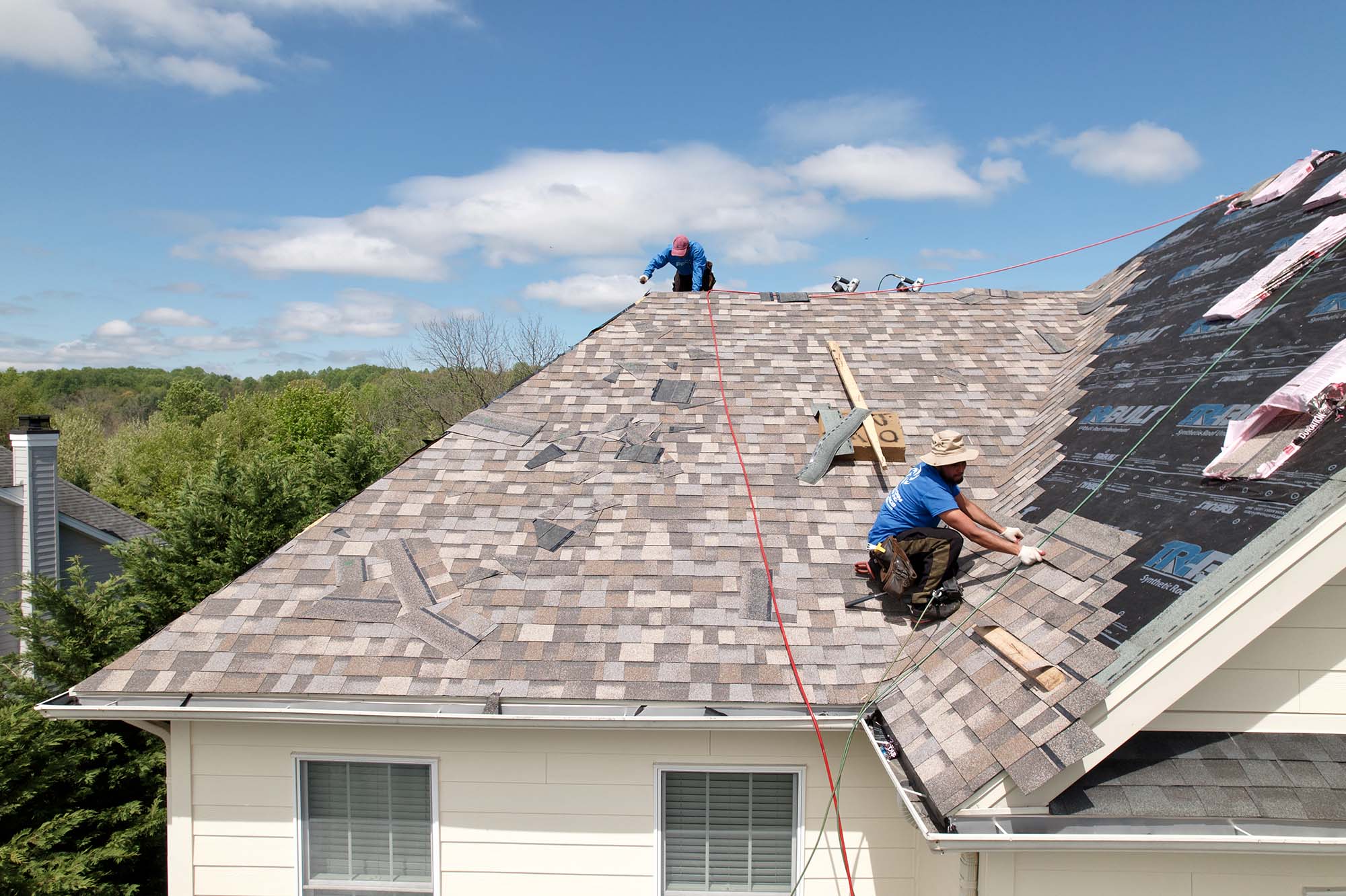 Hail and Wind Storm Damage Repairs in Progress