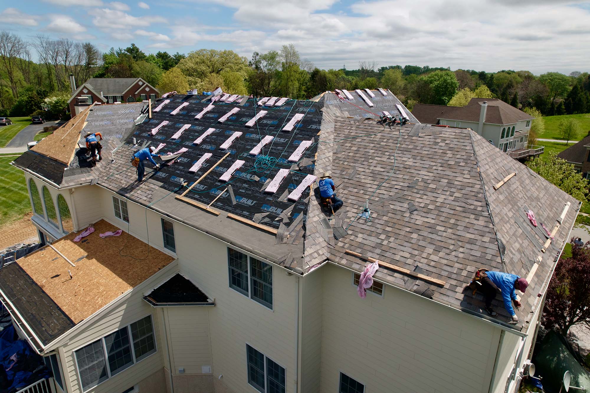 Hail and Wind Storm Damage Repairs in Progress