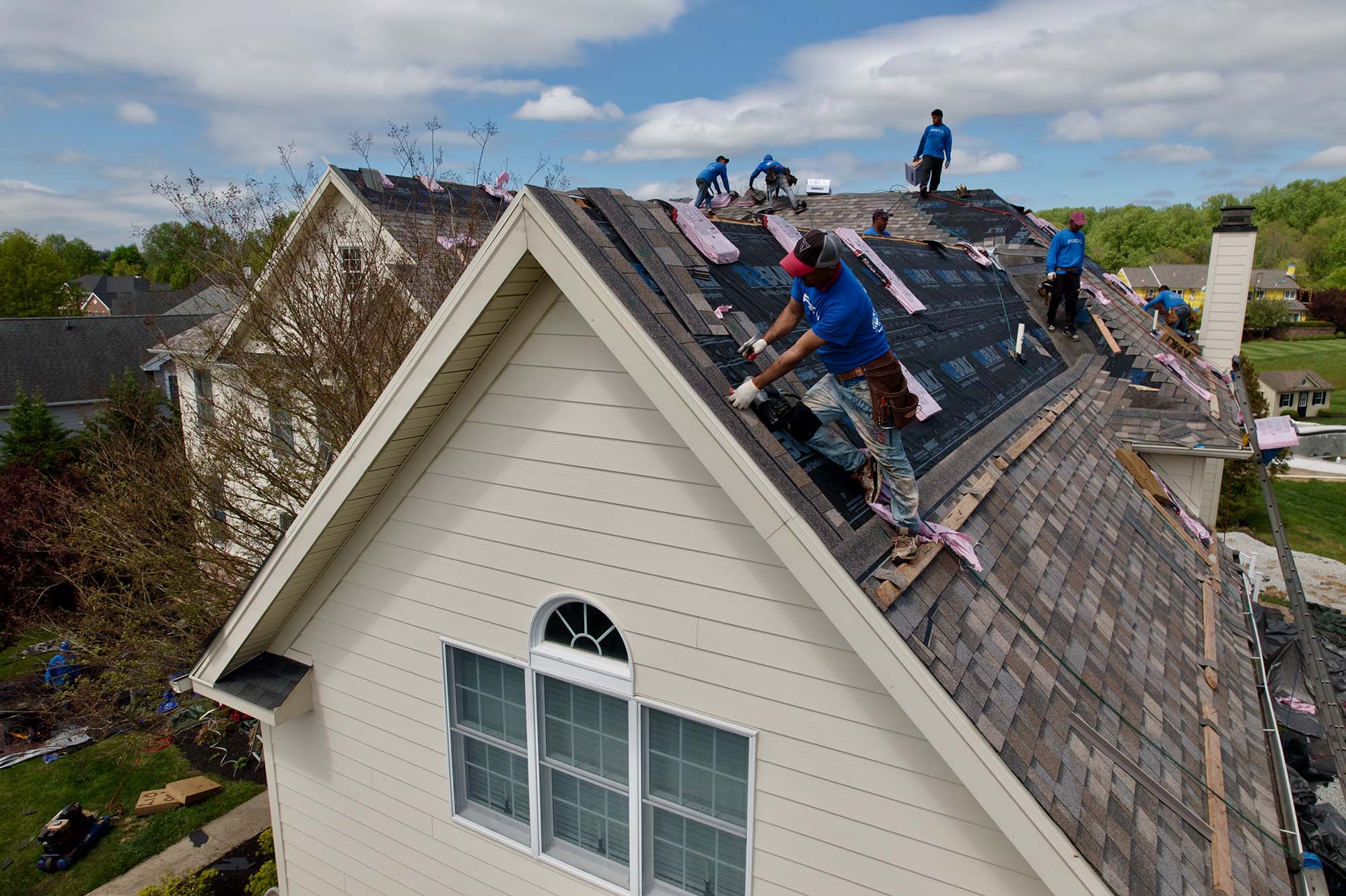 Hail and Wind Storm Damage Repairs in Progress