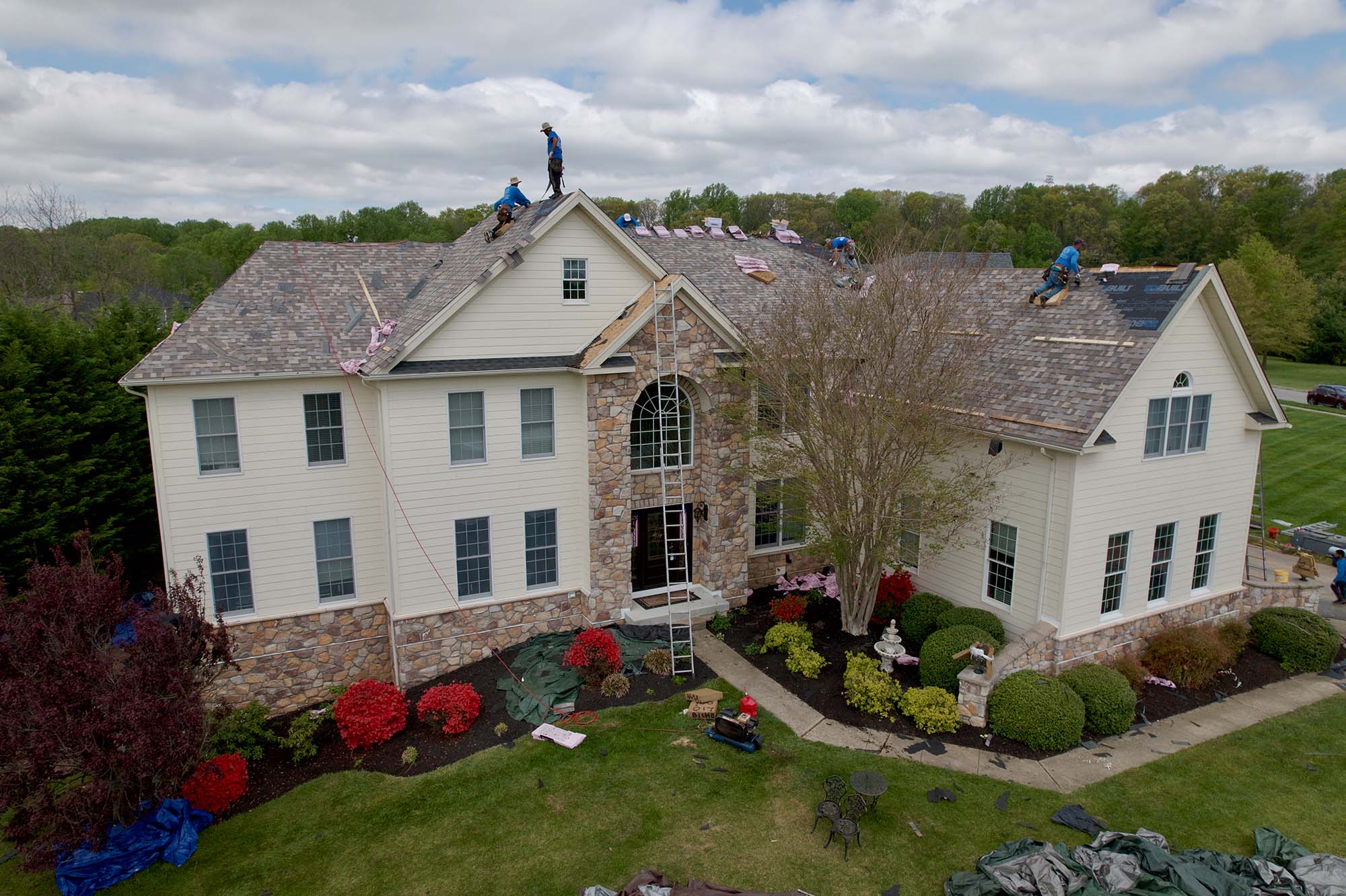 Hail and Wind Storm Damage Repairs in Progress