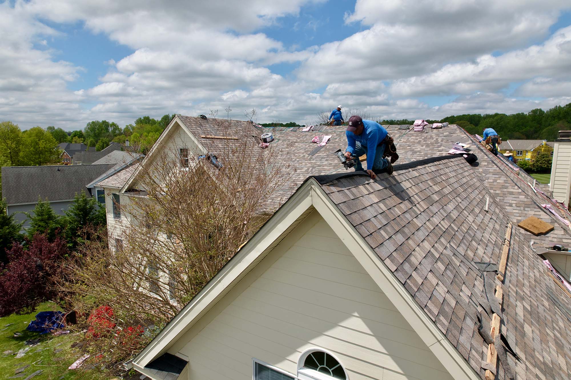 Hail and Wind Storm Damage Repairs in Progress